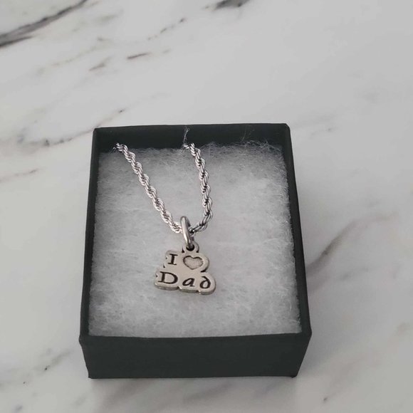 I Love Dad Rope Necklace - Picture 1 of 2